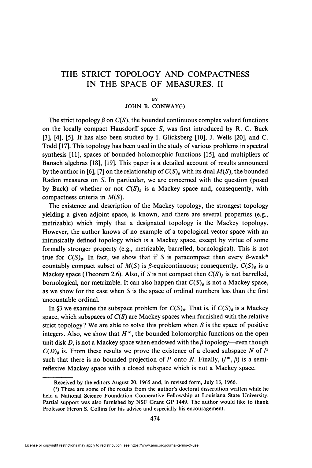 The Strict Topology and Compactness in the Space of Measures