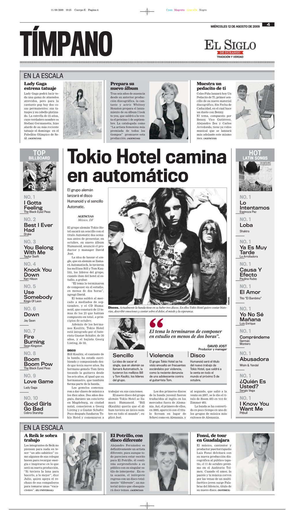 Tokio Hotel Camina En Automático