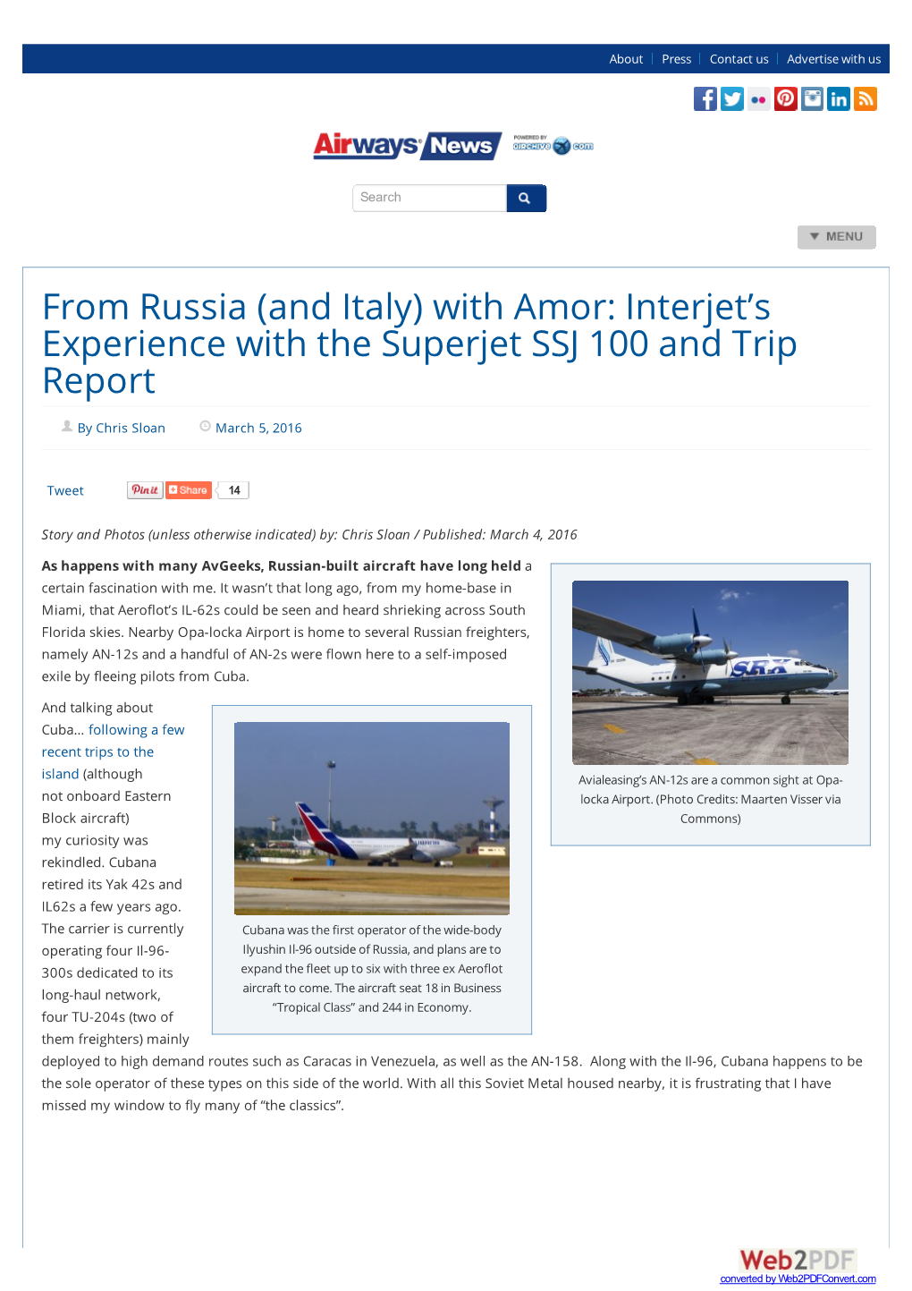 Interjet's Experience with the Superjet SSJ 100 and Trip Report