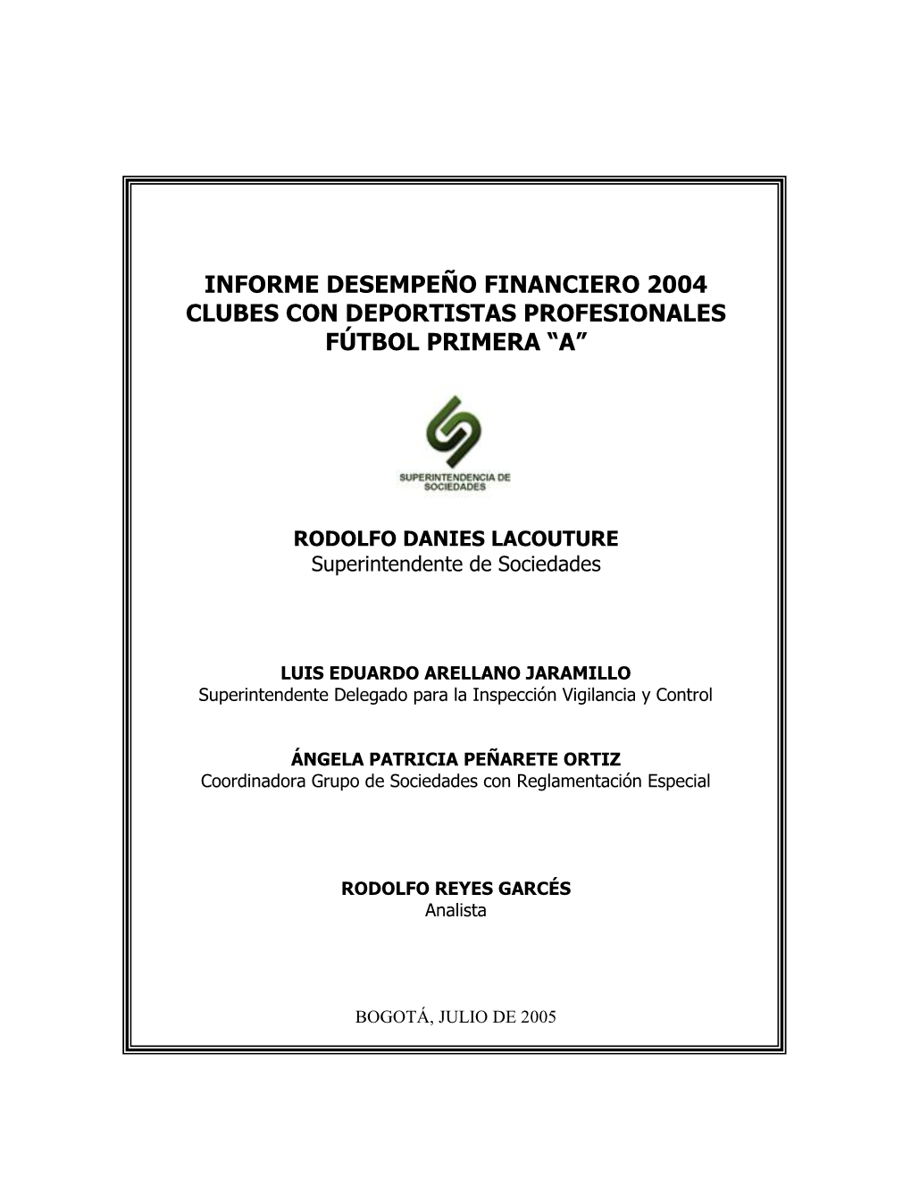 Desempeño Financiero Clubes De Fútbol 2003-2004