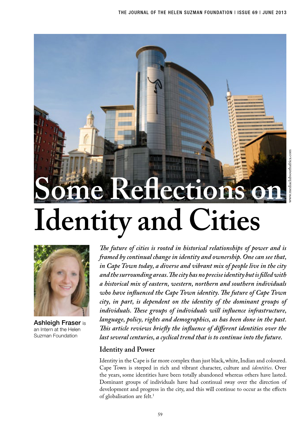 Some Reflections on Identity and Cities