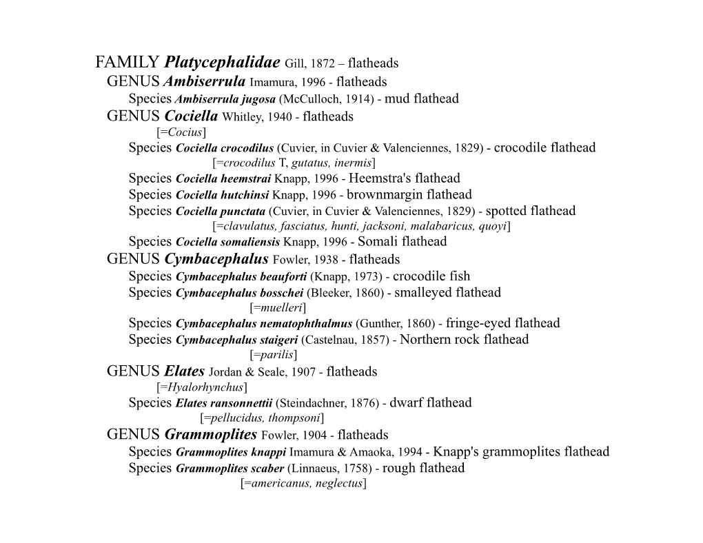 Platycephalidae