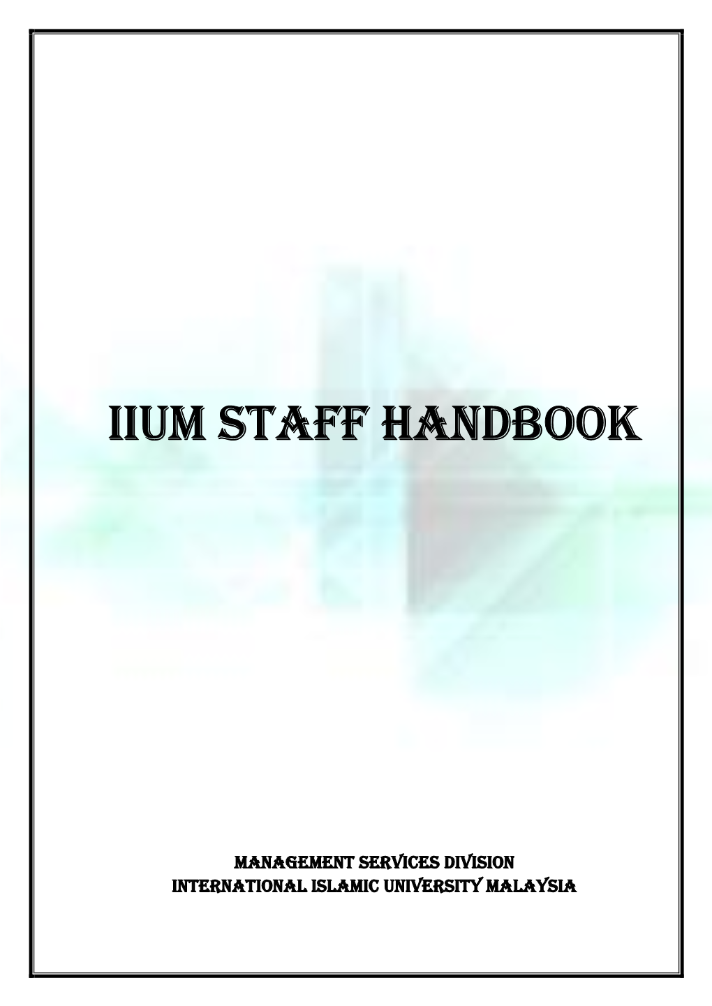 Iium Staff Handbook