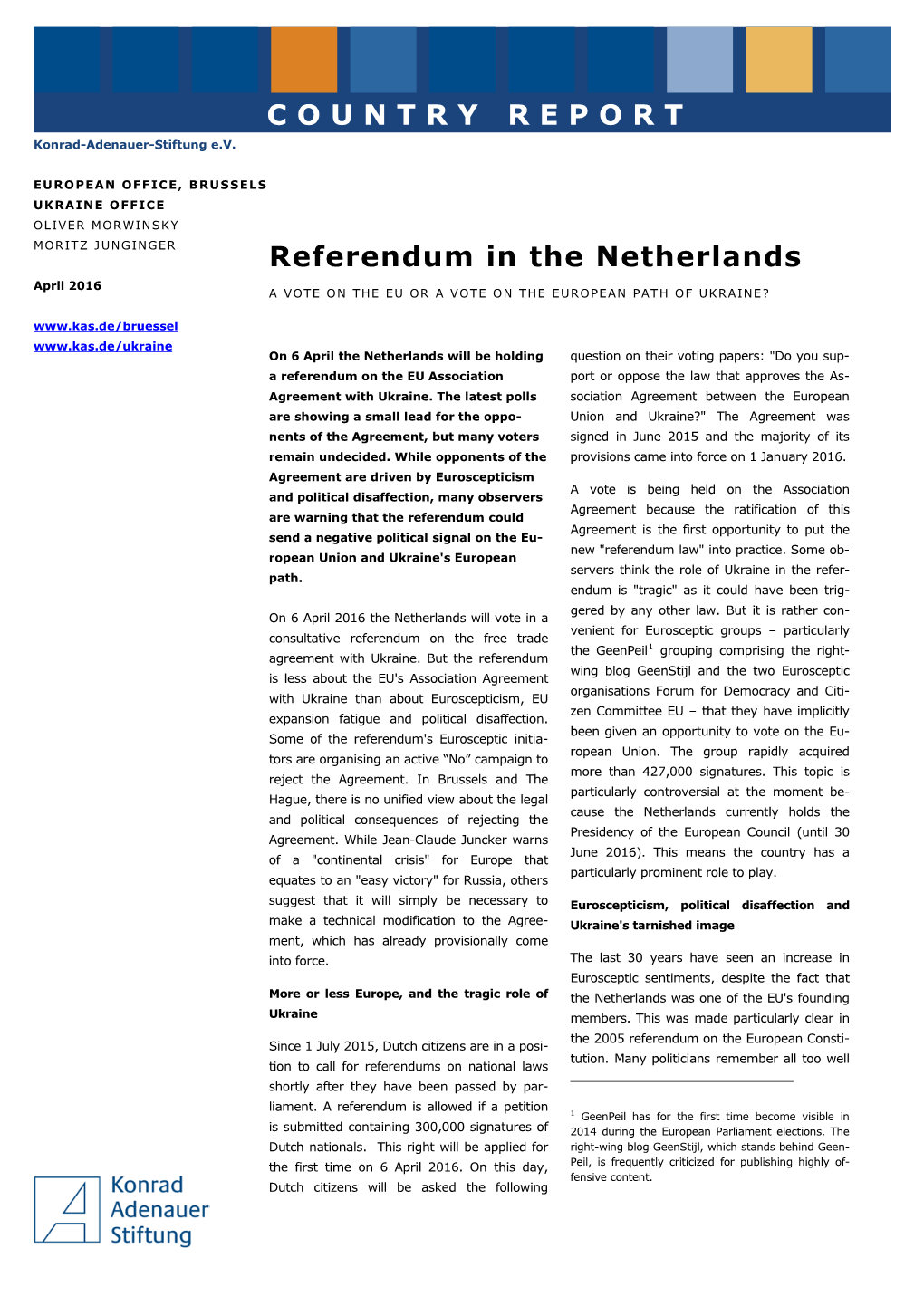 Referendum in the Netherlands