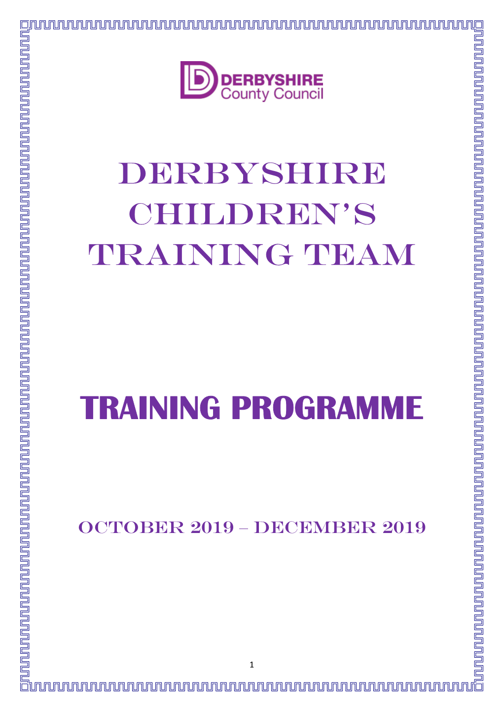 Derbyshire Children's Training Programme