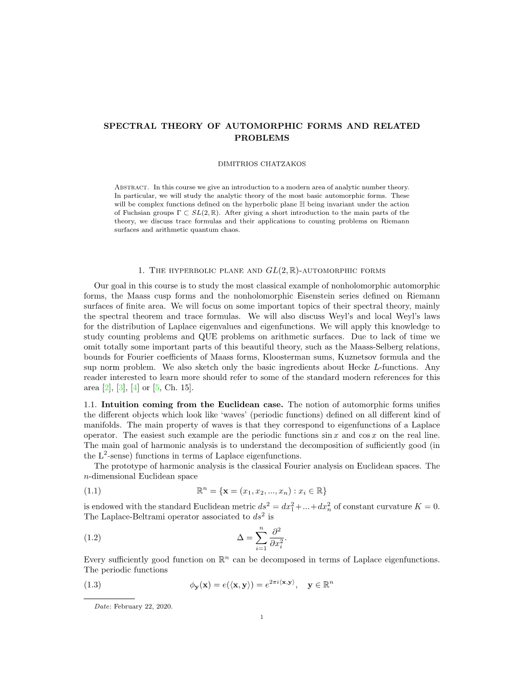 Spectral Theory of Automorphic Forms and Related Problems