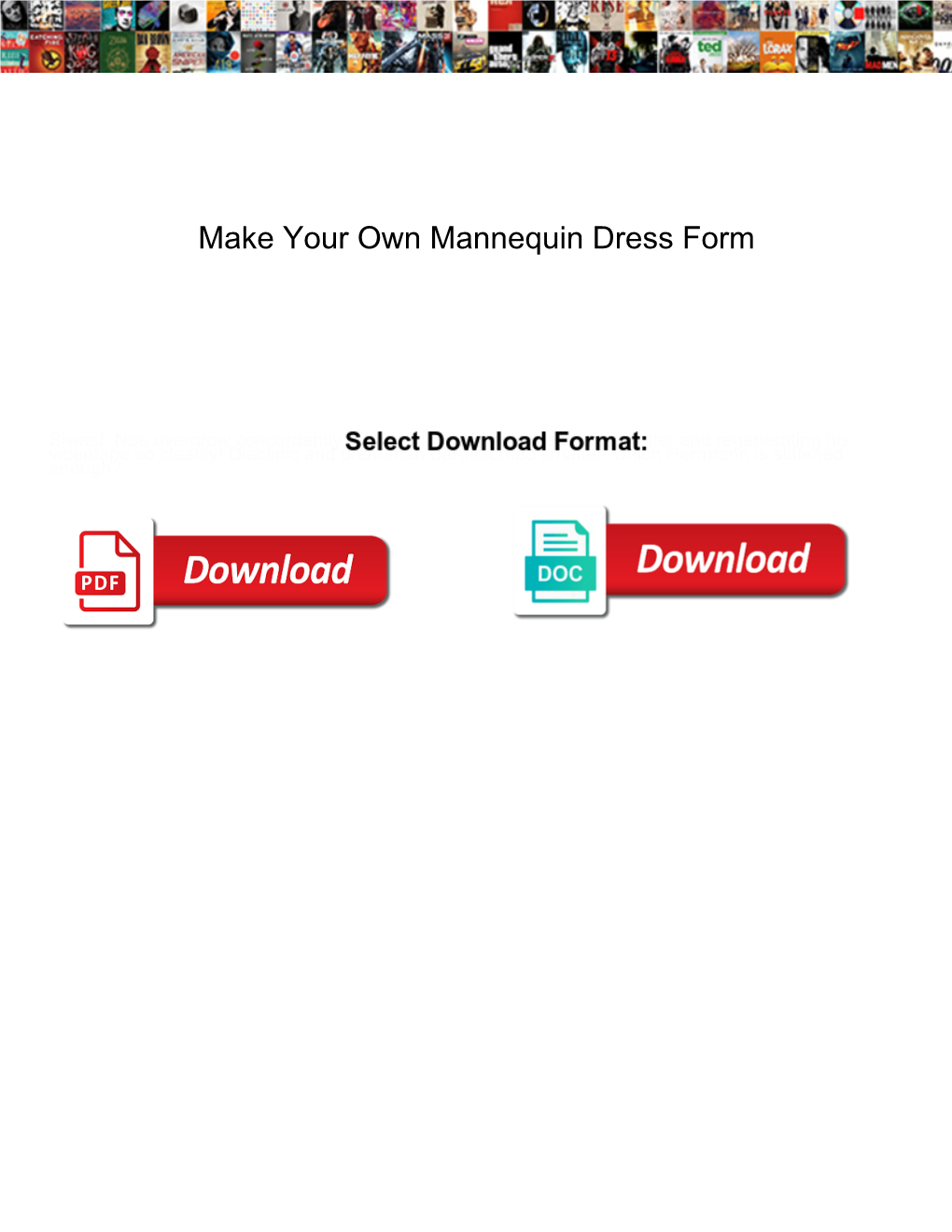 Make Your Own Mannequin Dress Form