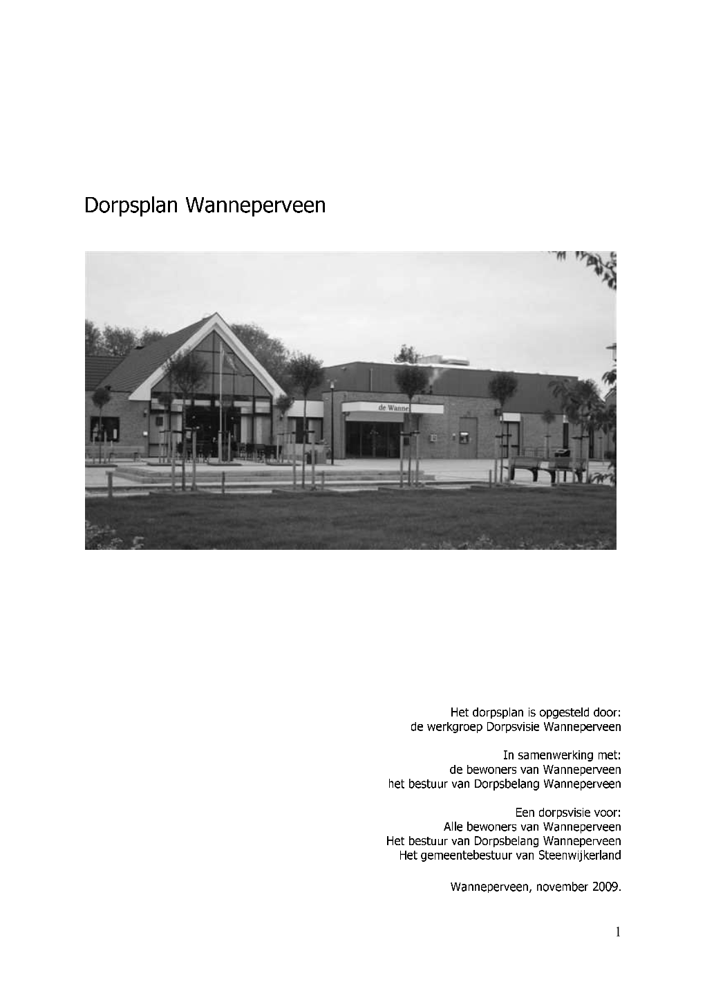 Dorpsplan Wanneperveen