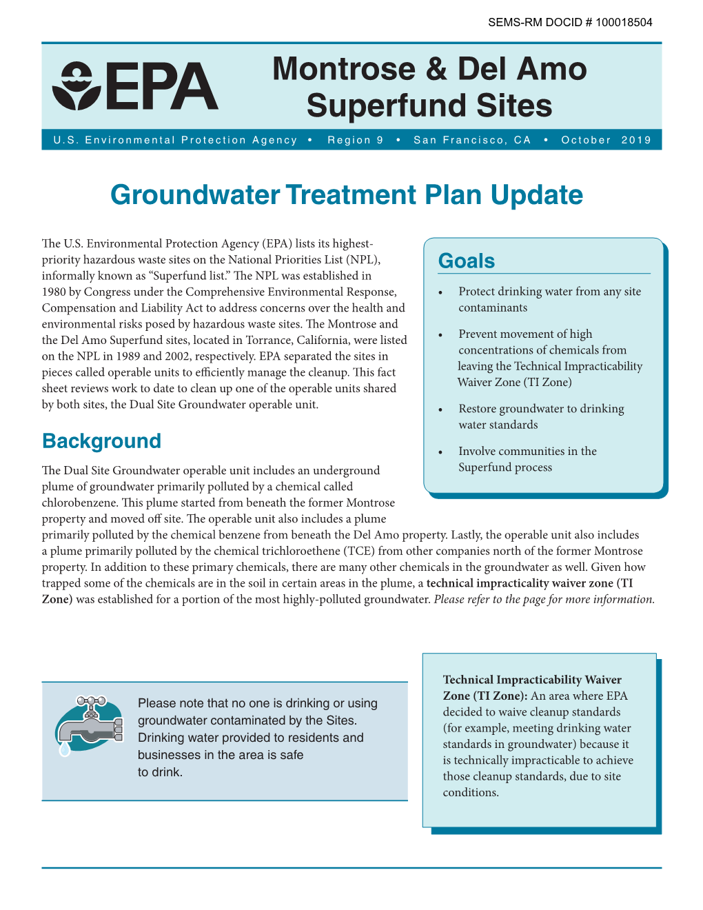 Dual Site Groundwater OU