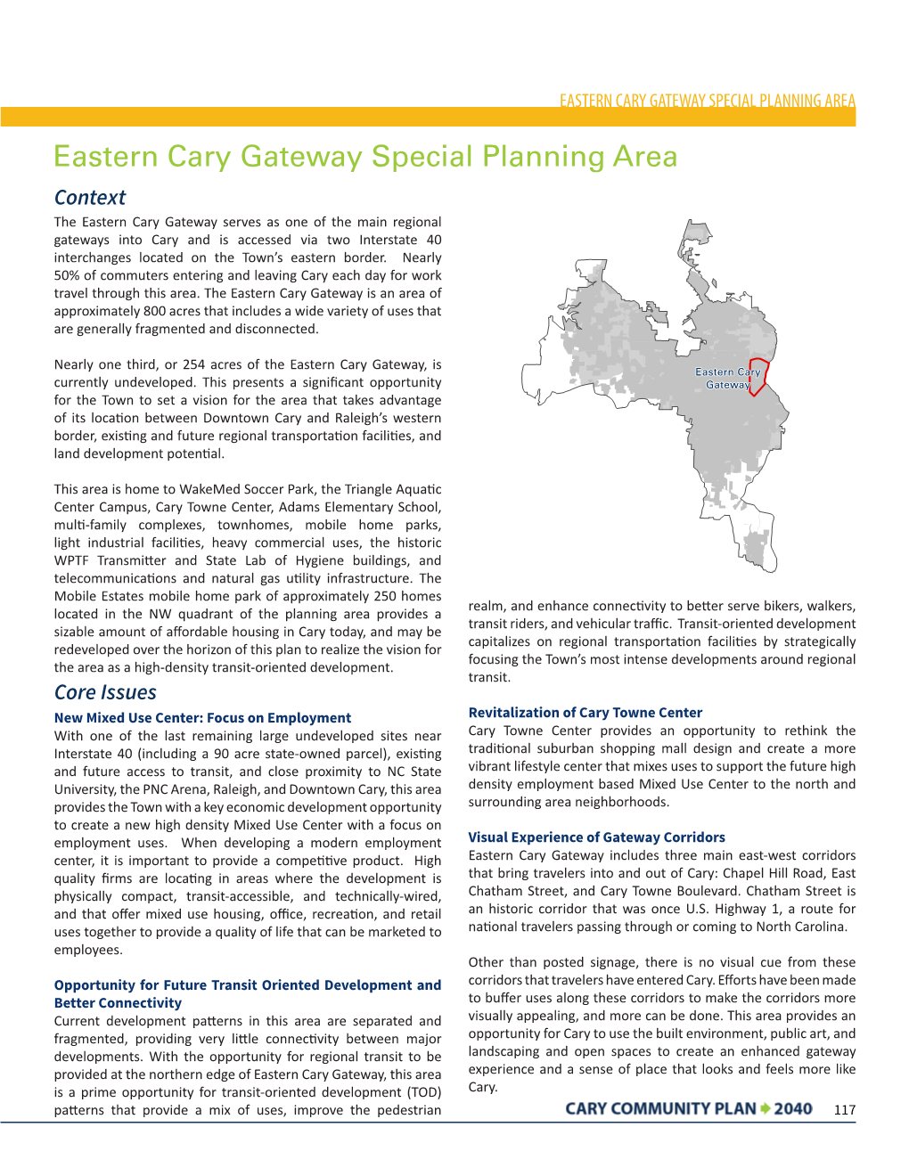 Eastern Cary Gateway Special Planning Area