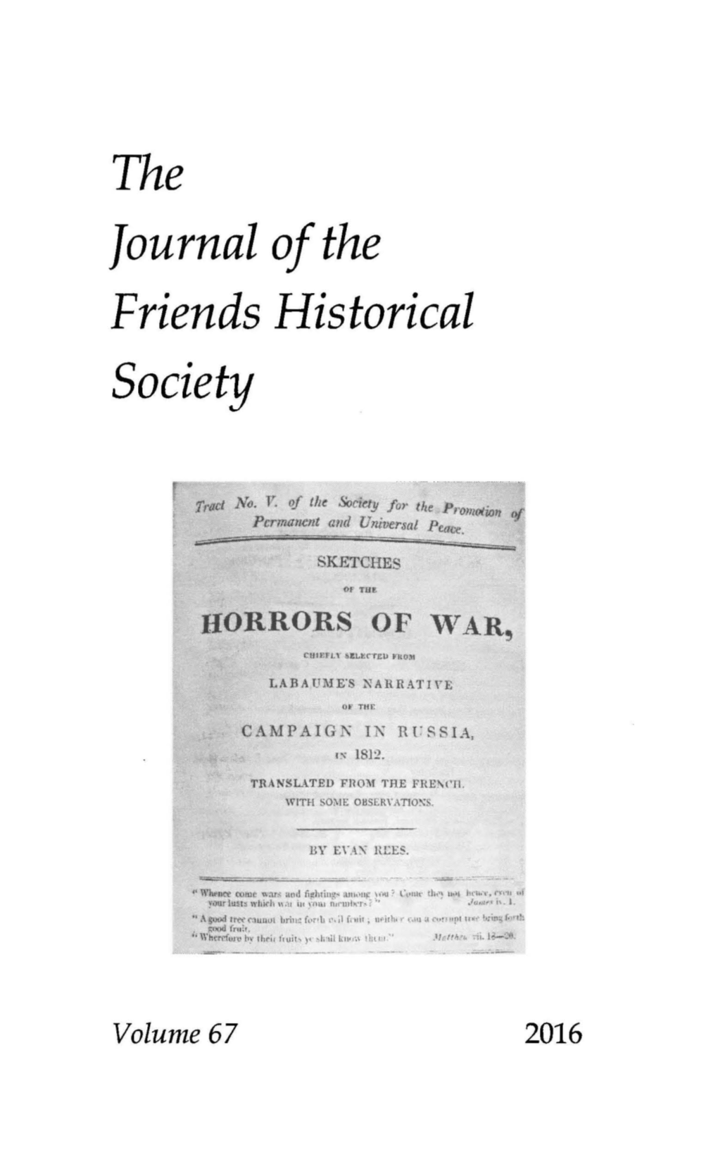 The Journal of the Friends Historical Society