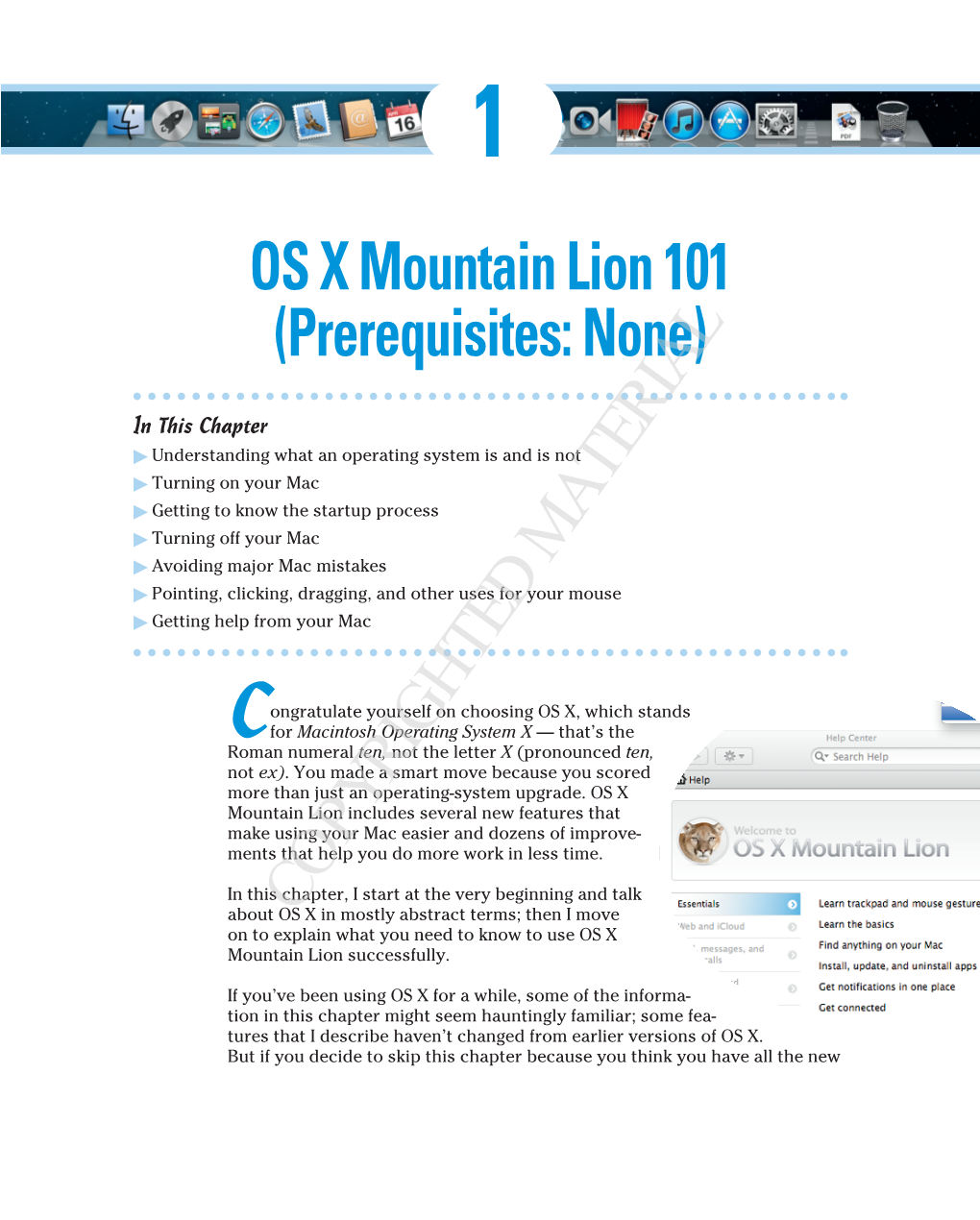 OS X Mountain Lion 101 (Prerequisites: None)