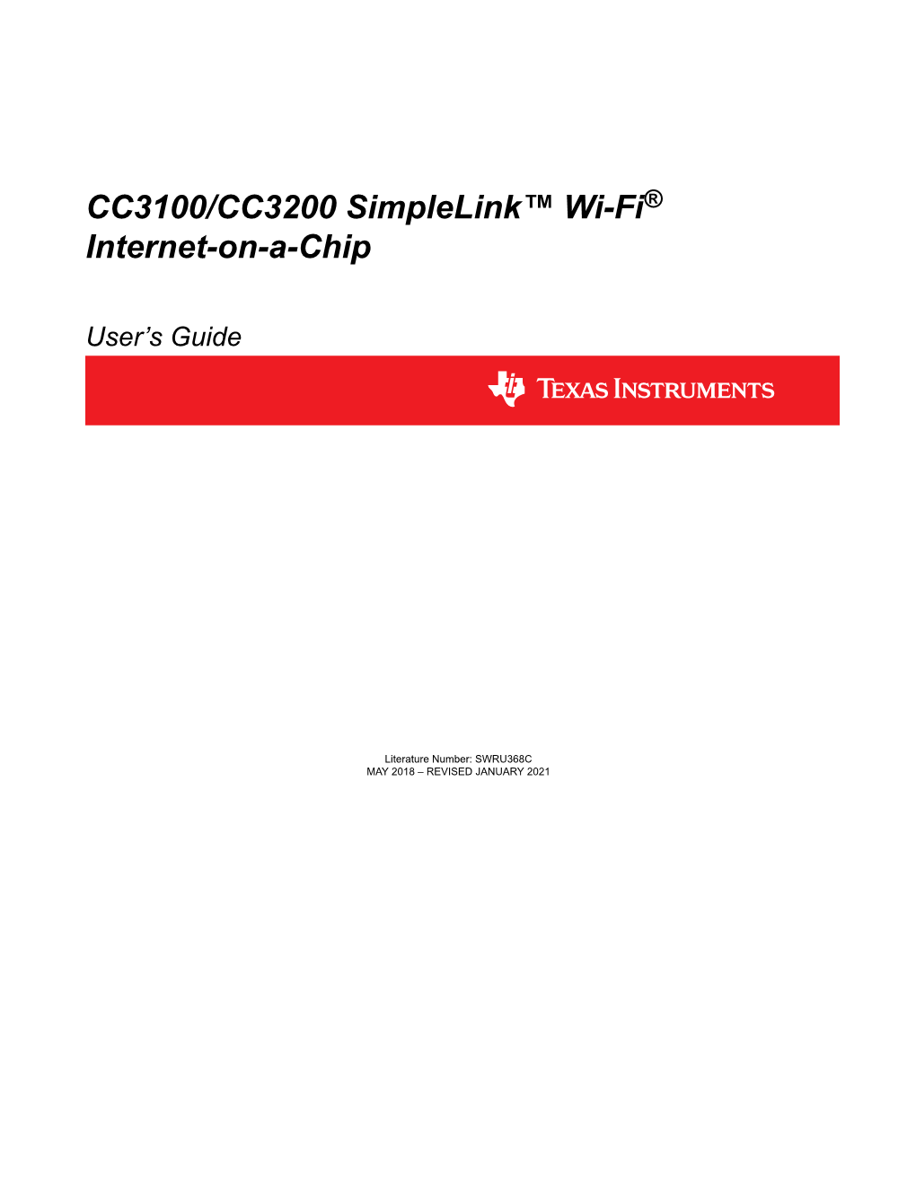 CC3100/CC3200 Simplelink Wi-Fi Internet-On-A