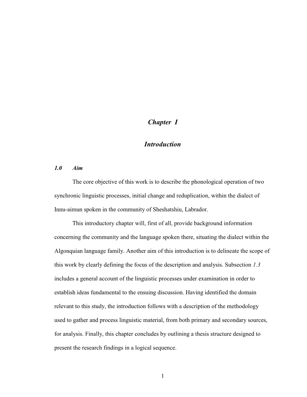 Thesis Structure Designed to Present the Research Findings in a Logical Sequence