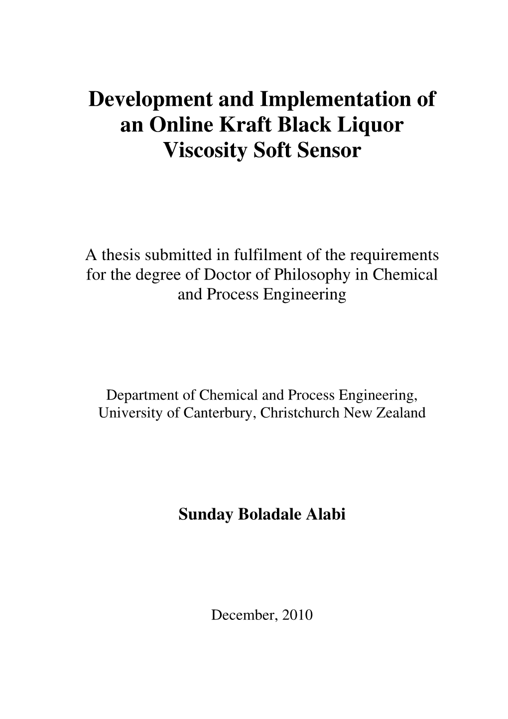 Development and Implementation of an Online Kraft Black Liquor Viscosity Soft Sensor