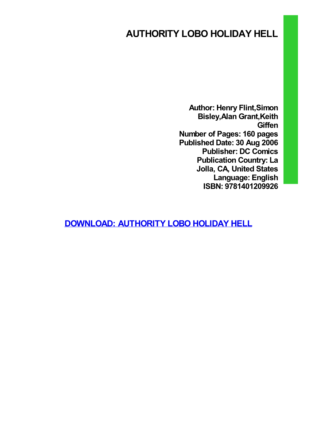 {TEXTBOOK} Authority Lobo Holiday Hell Ebook