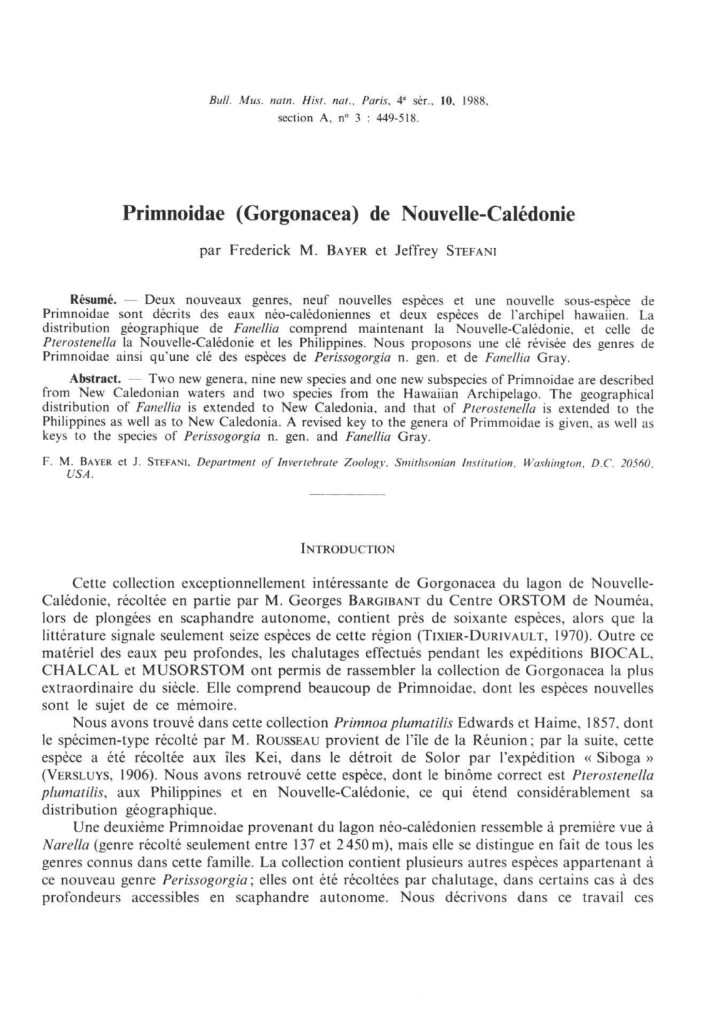 Primnoidae (Gorgonacea) De Nouvelle-Calédonie