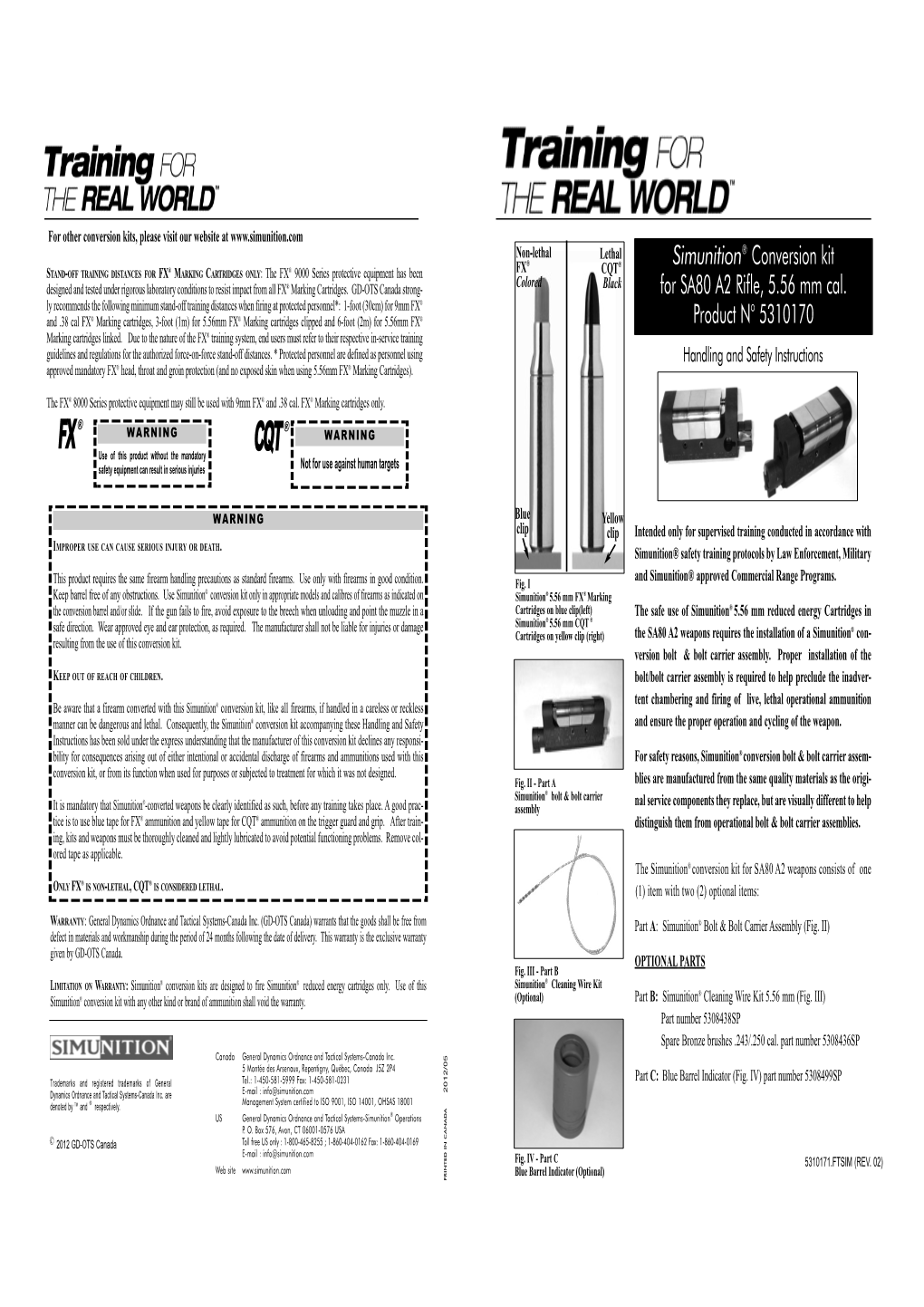 Kit 5.56Mm SA80 A2 Rifle.Qxp