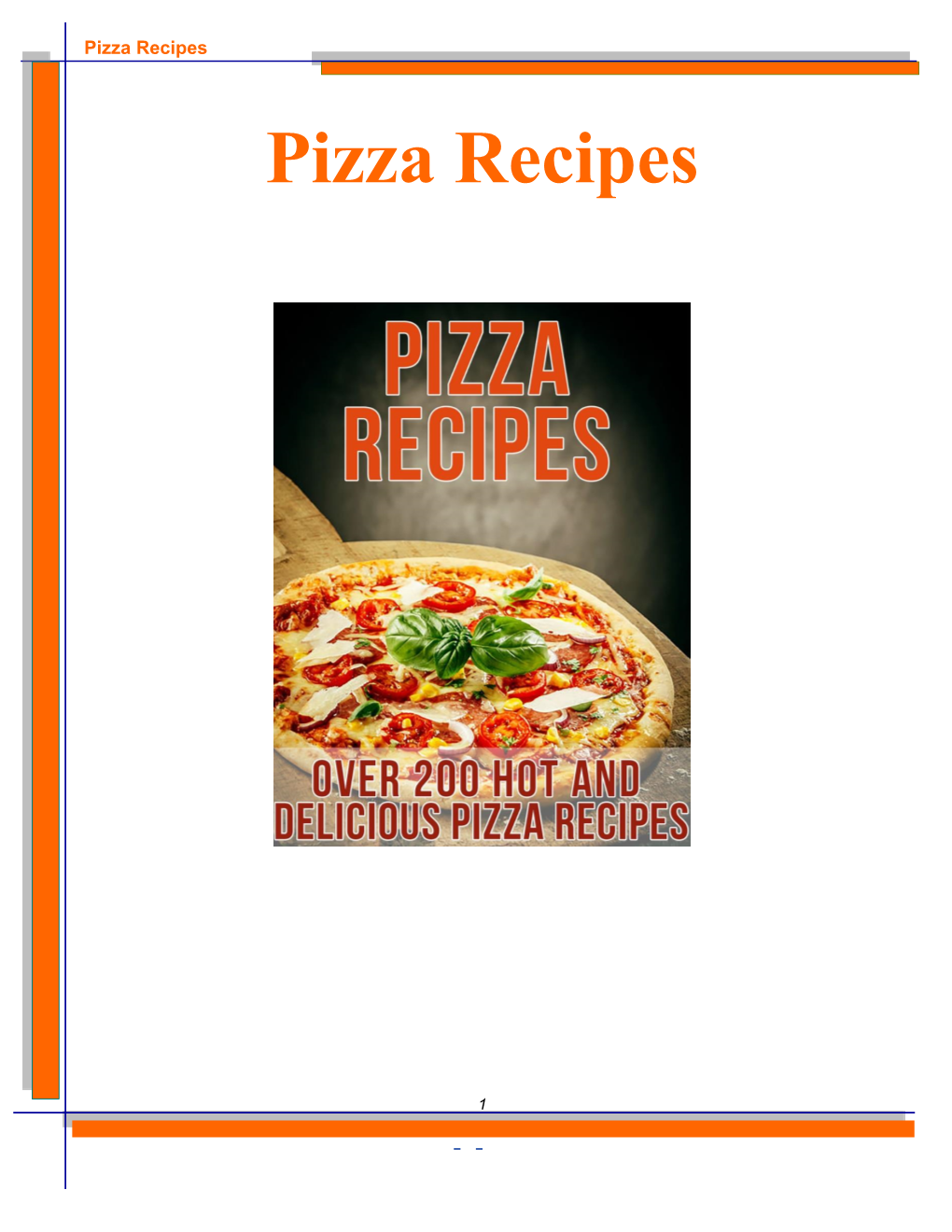 Pizza Recipes