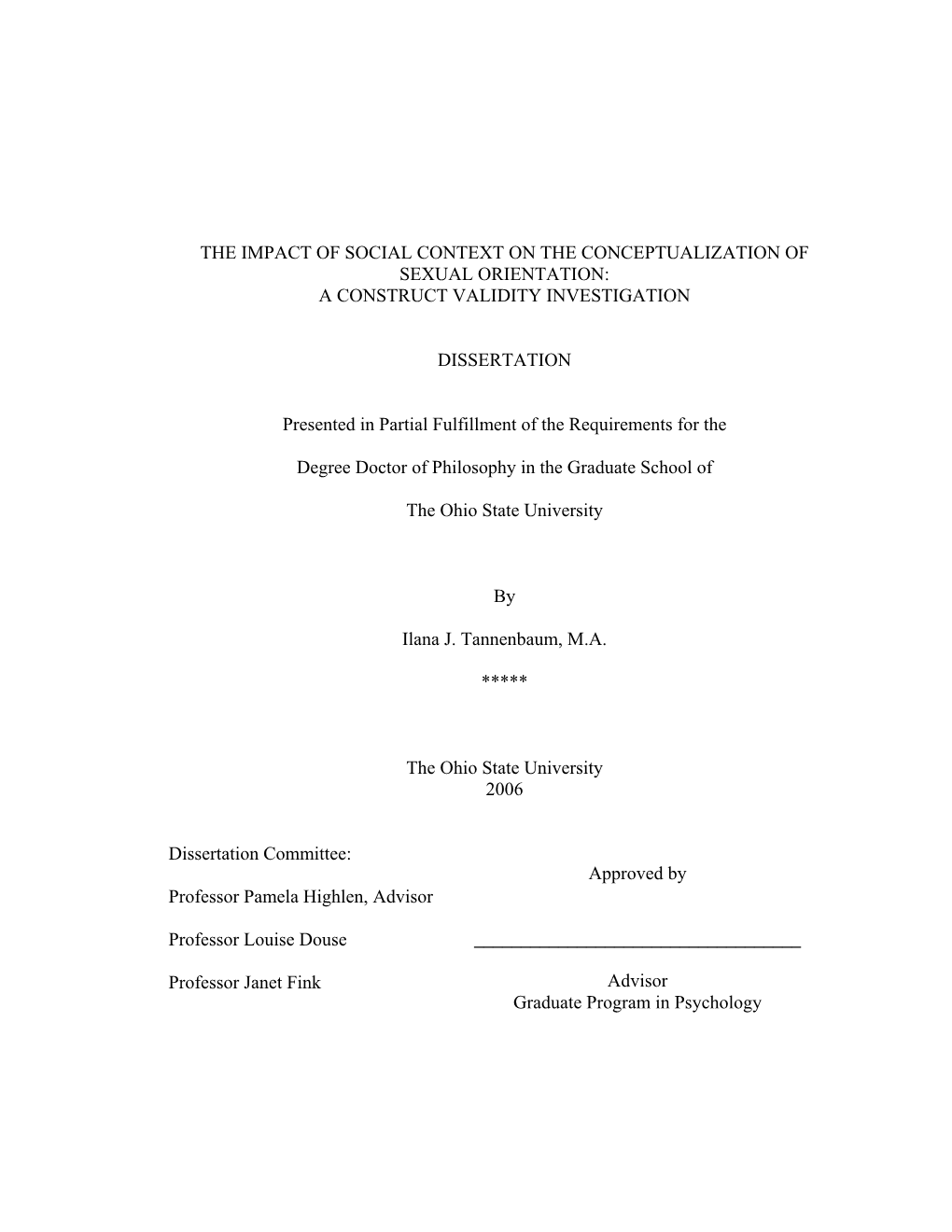 Definitions and Measurement of Sexual Orientation