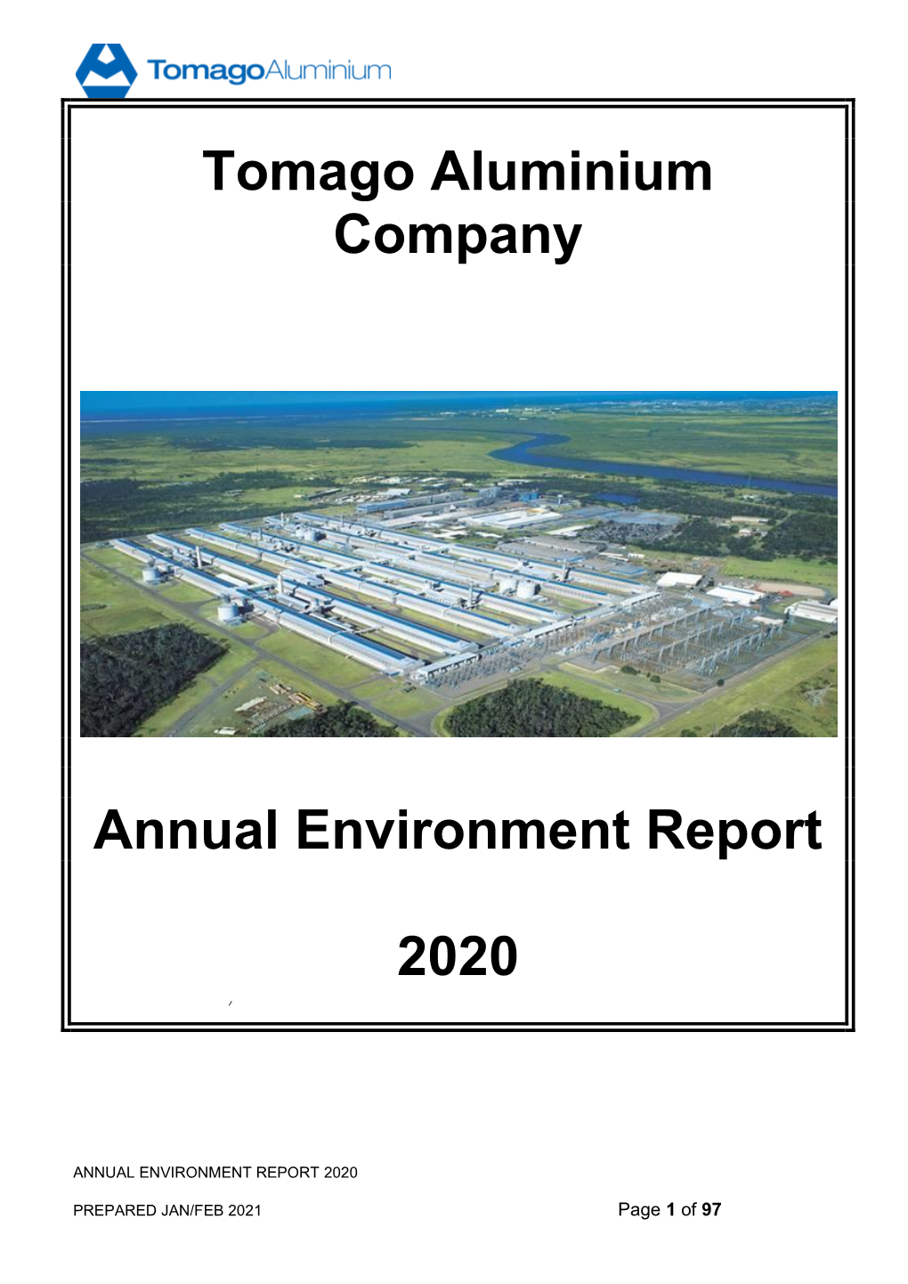 Tomago Aluminium Company Annual Environment Report 2020