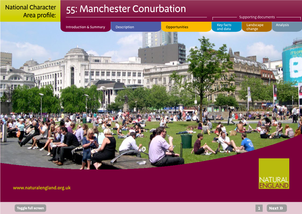 55: Manchester Conurbation Area Profile: Supporting Documents