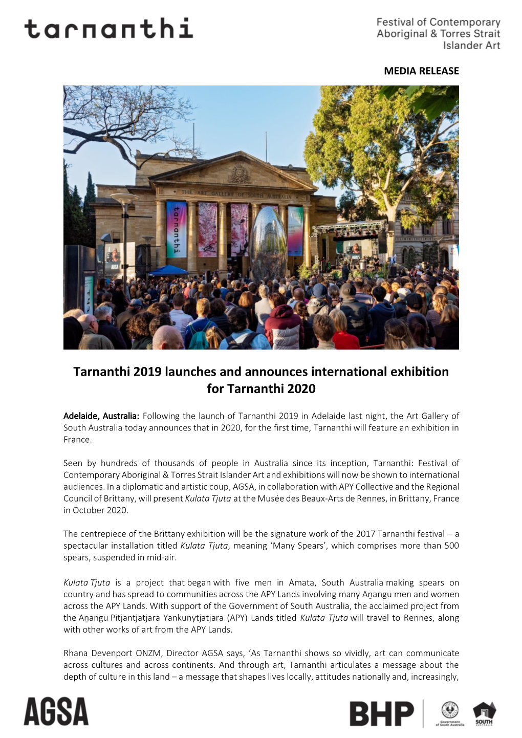 Tarnanthi 2019 Launches and Announces International Exhibition for Tarnanthi 2020