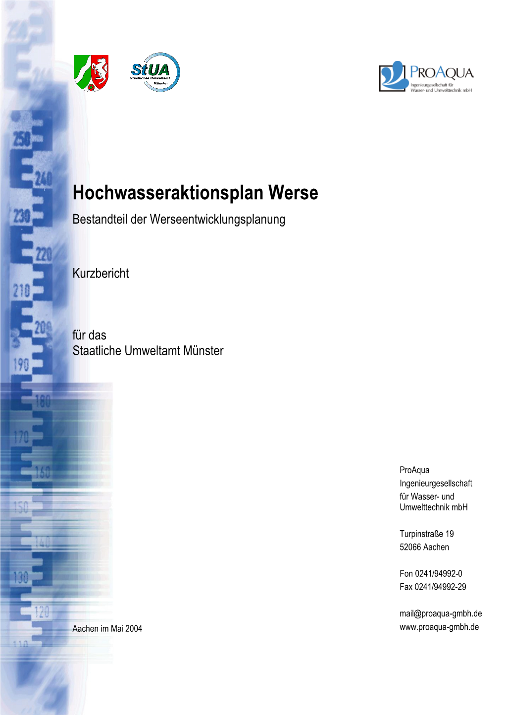 Hochwasseraktionsplan Werse Bestandteil Der Werseentwicklungsplanung