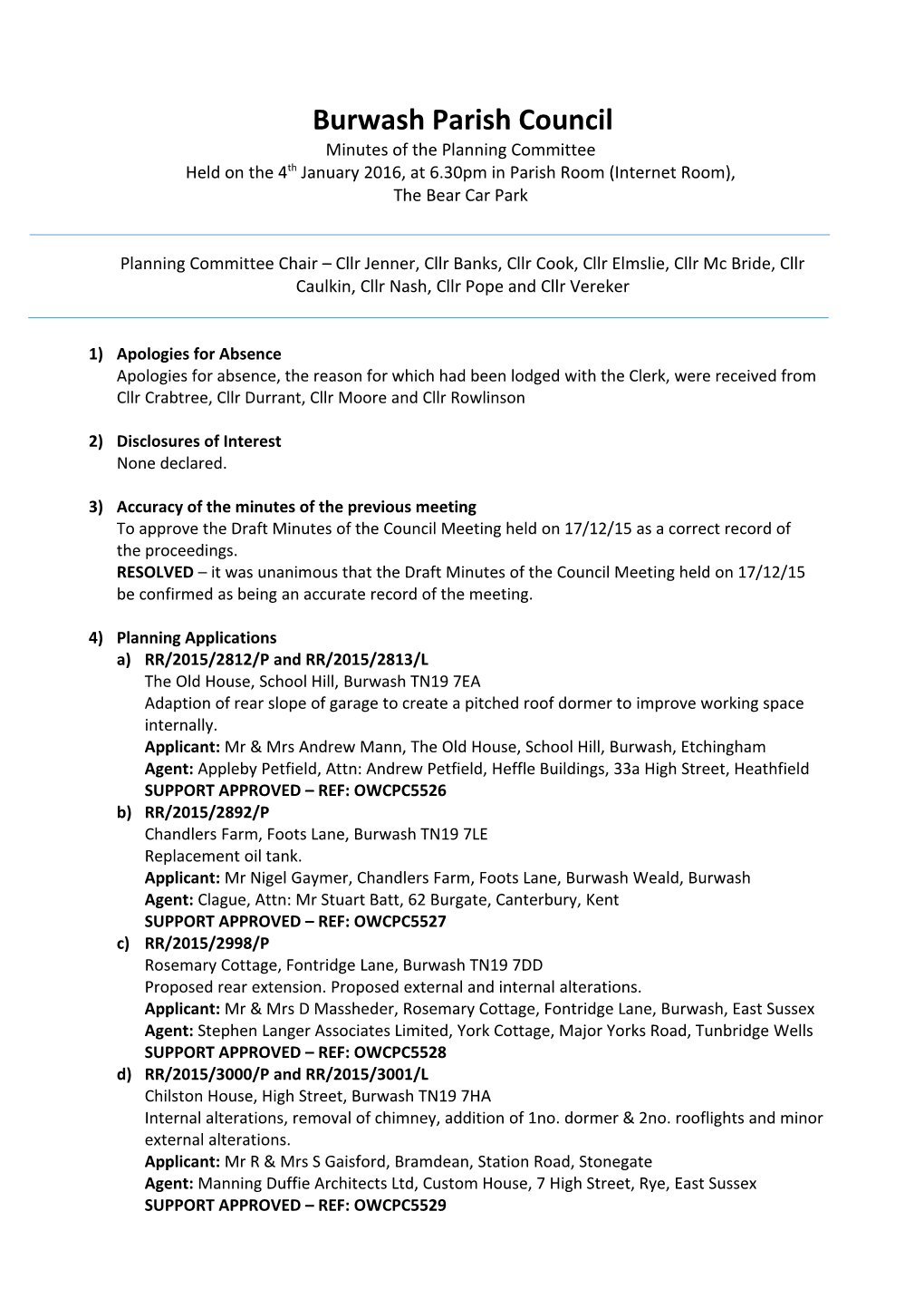 Burwash Parish Council