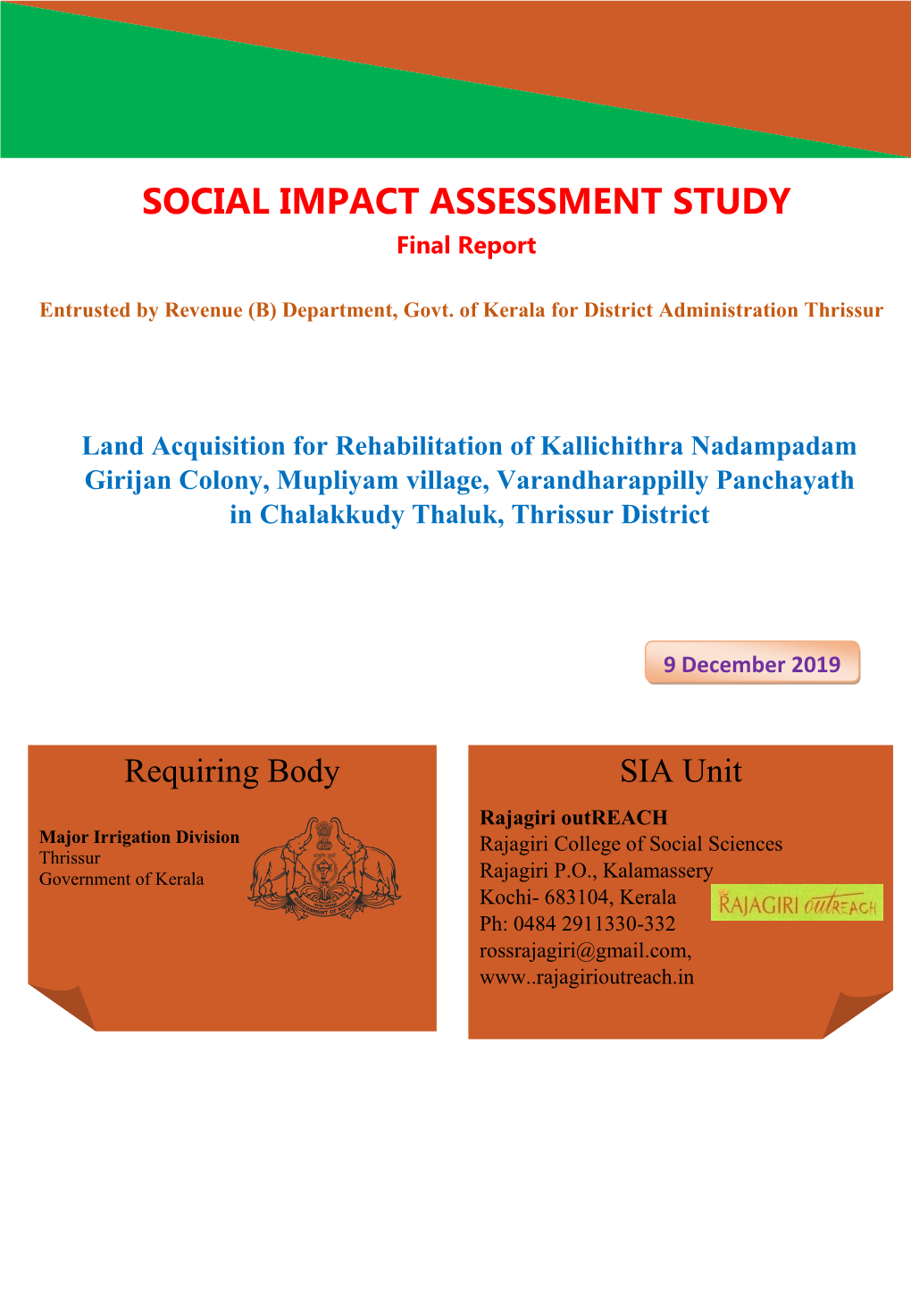 Social Impact Assessment Study