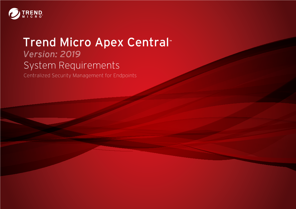 Apex Central™ System Requirements