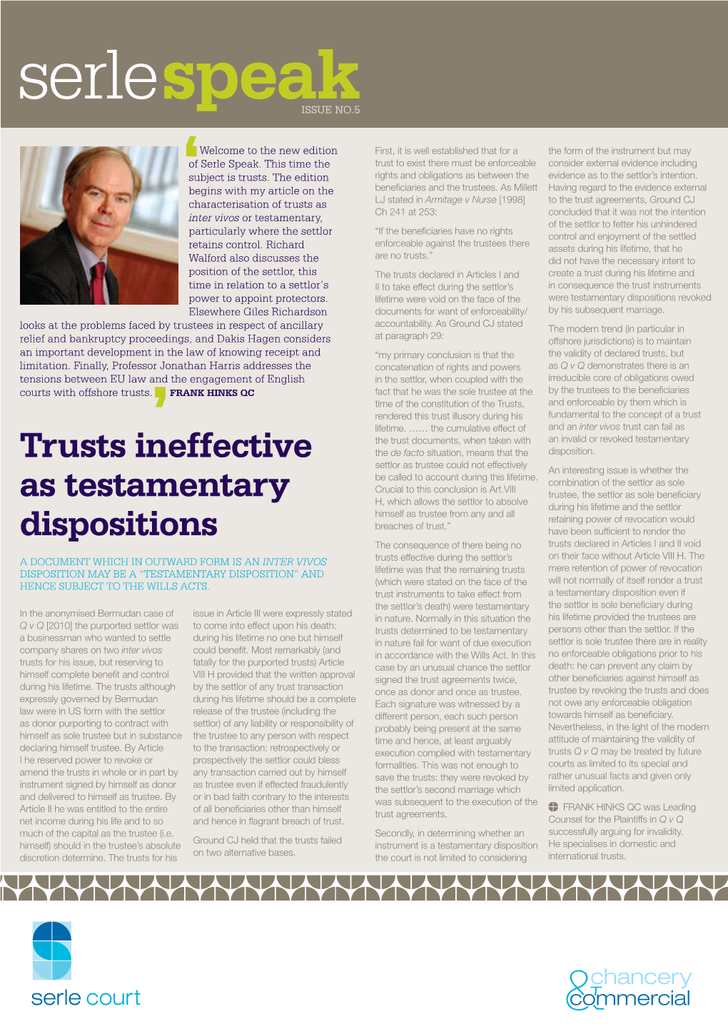 Trusts Ineffective As Testamentary Dispositions