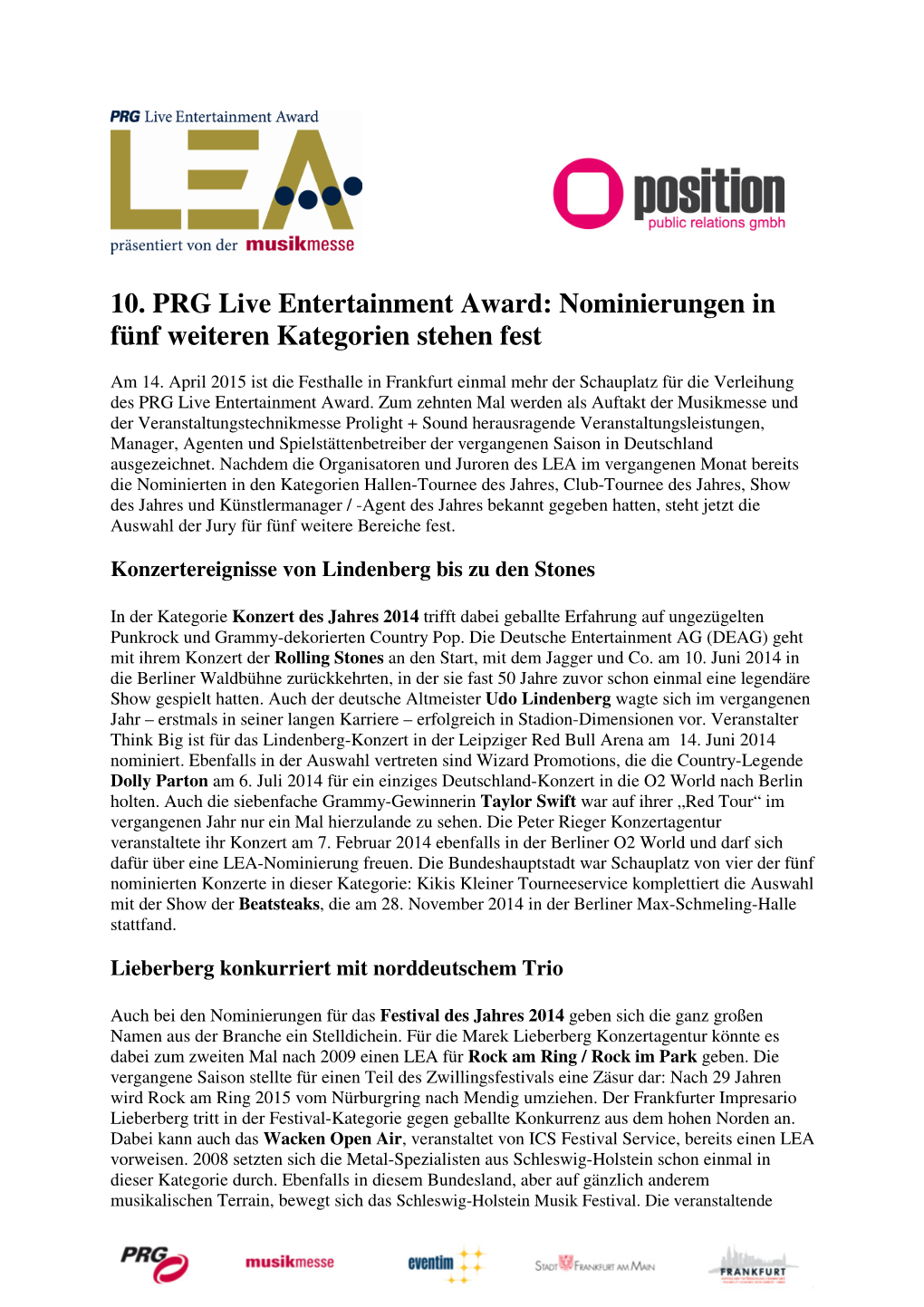 2. Pressemitteilung 05.03.2015