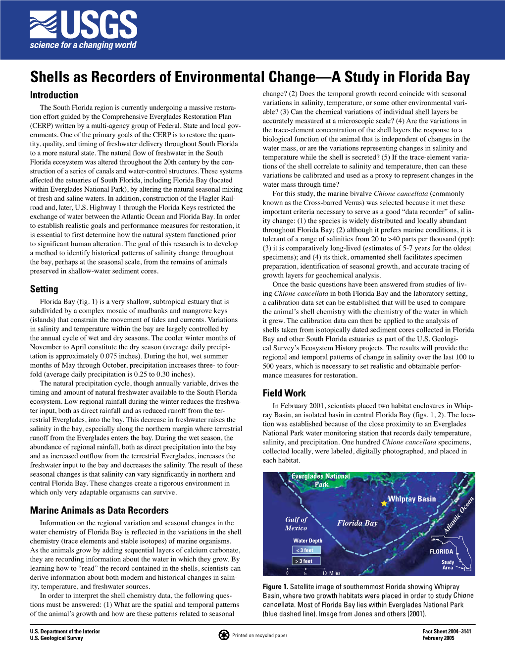 USGS Fact Sheet 2004-3141