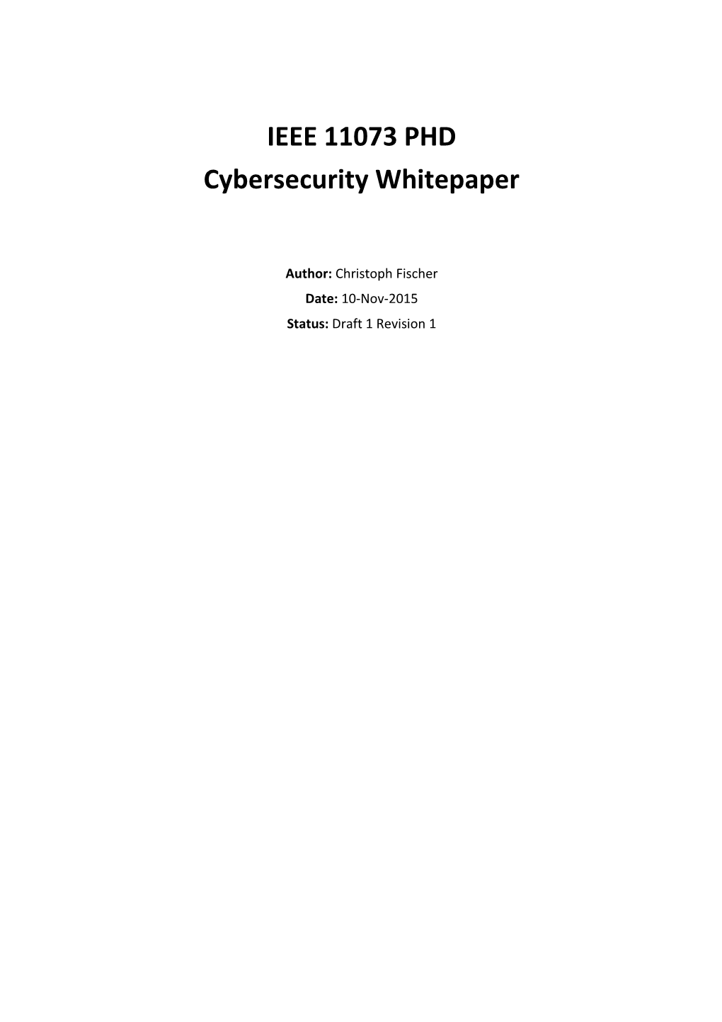 Cybersecurity Whitepaper