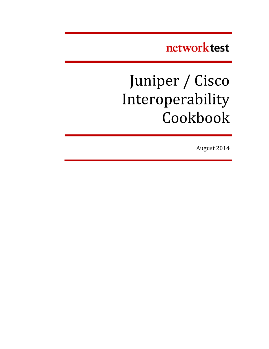 Juniper/(Cisco( Interoperability Cookbook(