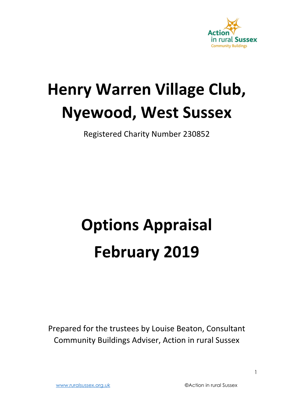 Henry Warren Village Club, Nyewood, West Sussex Options