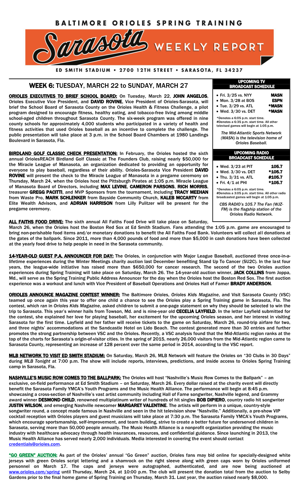 Orioles Game Information • August 26, 2008