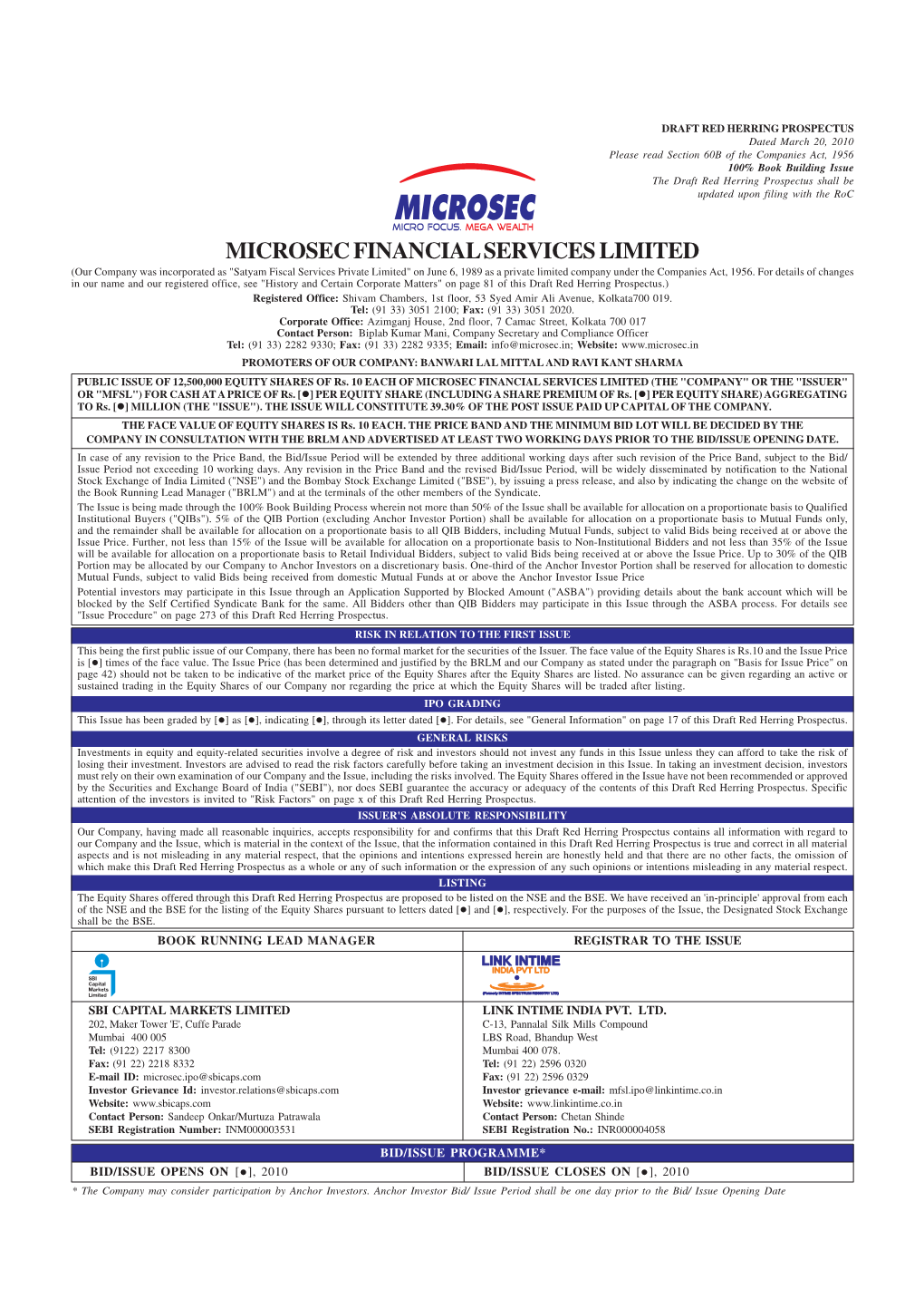 Microsec Financial Services Limited