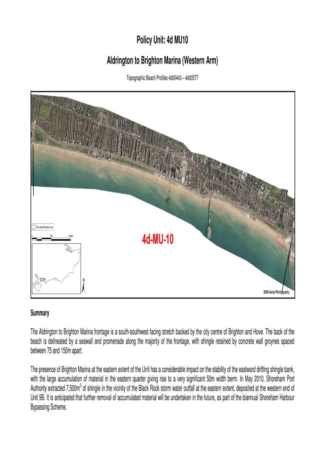 Policy Unit: 4D MU10 Aldrington to Brighton Marina (Western Arm)