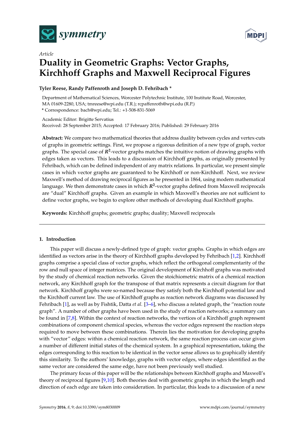 Vector Graphs, Kirchhoff Graphs and Maxwell Reciprocal Figures