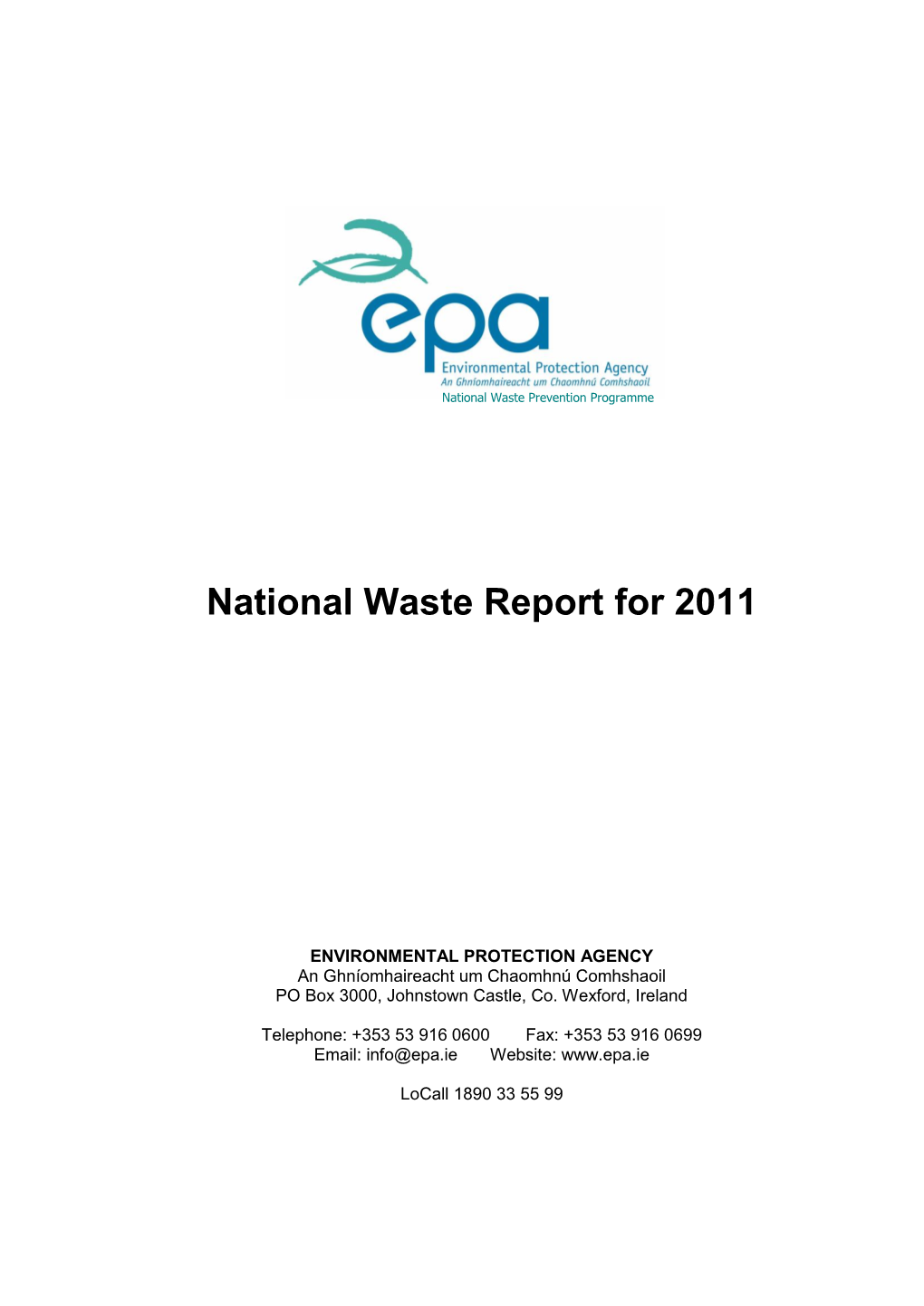 National Waste Report for 2011