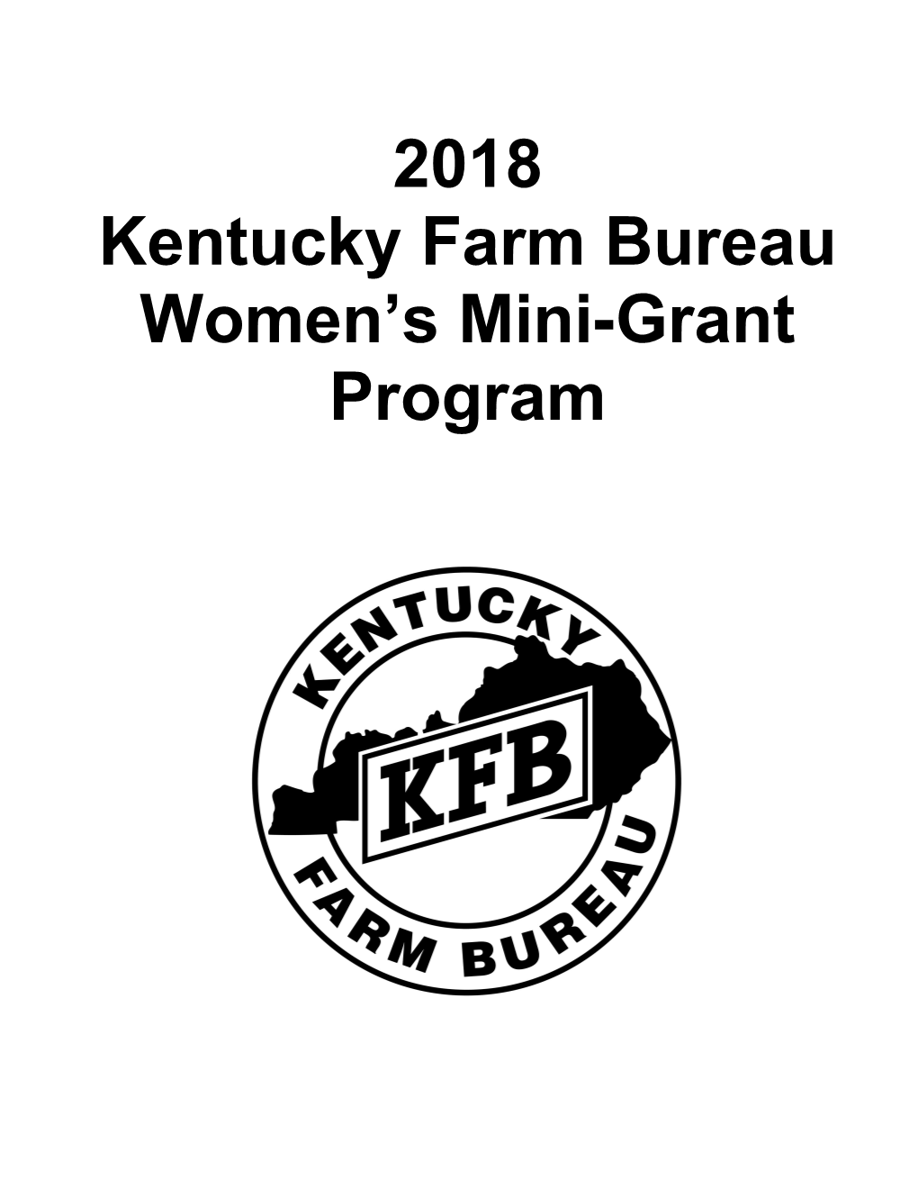 2018 Kentucky Farm Bureau Women S Mini-Grant Program