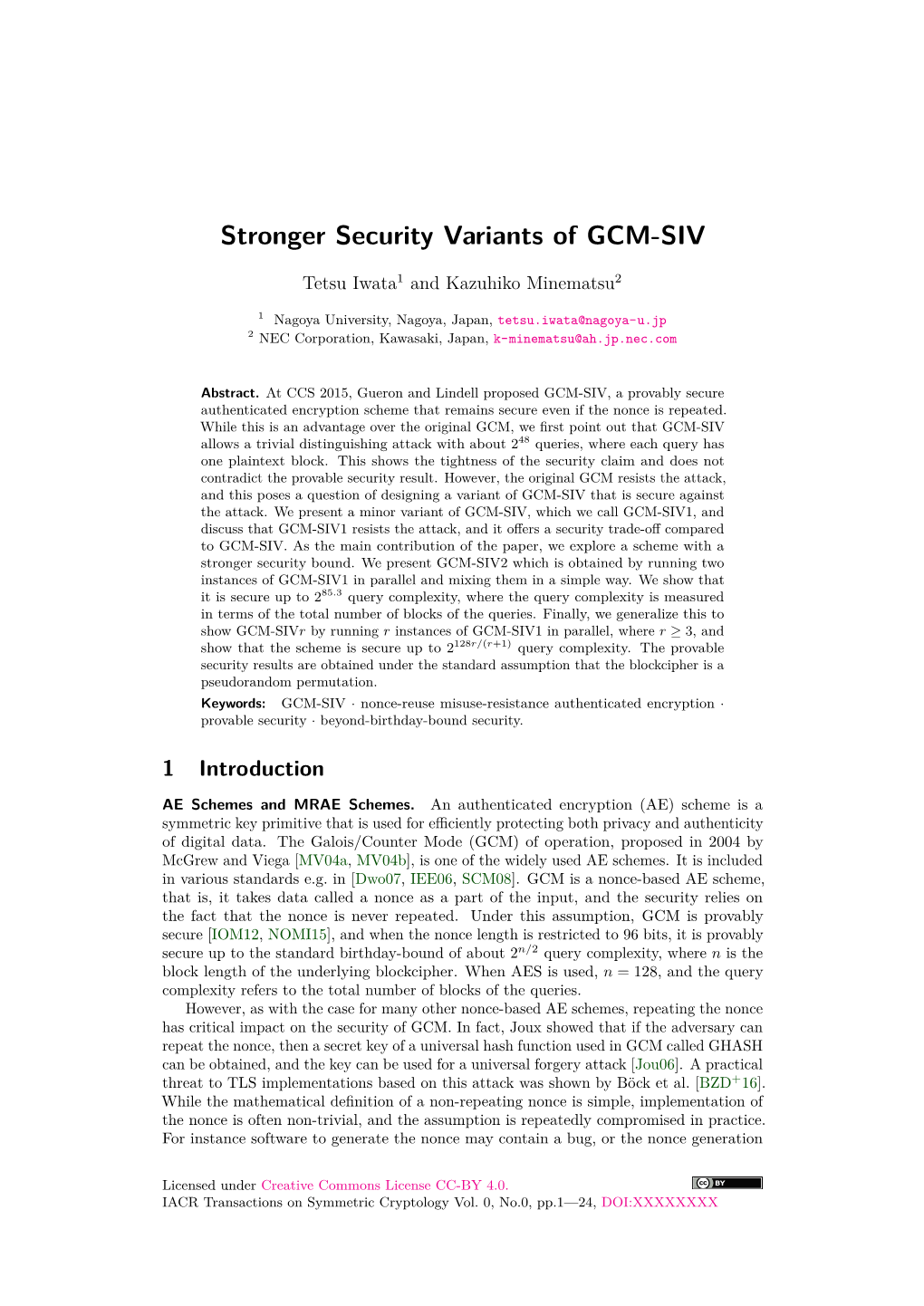 Stronger Security Variants of GCM-SIV