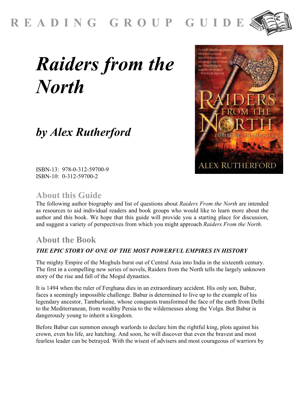 Raiders from the North by Alex Rutherford