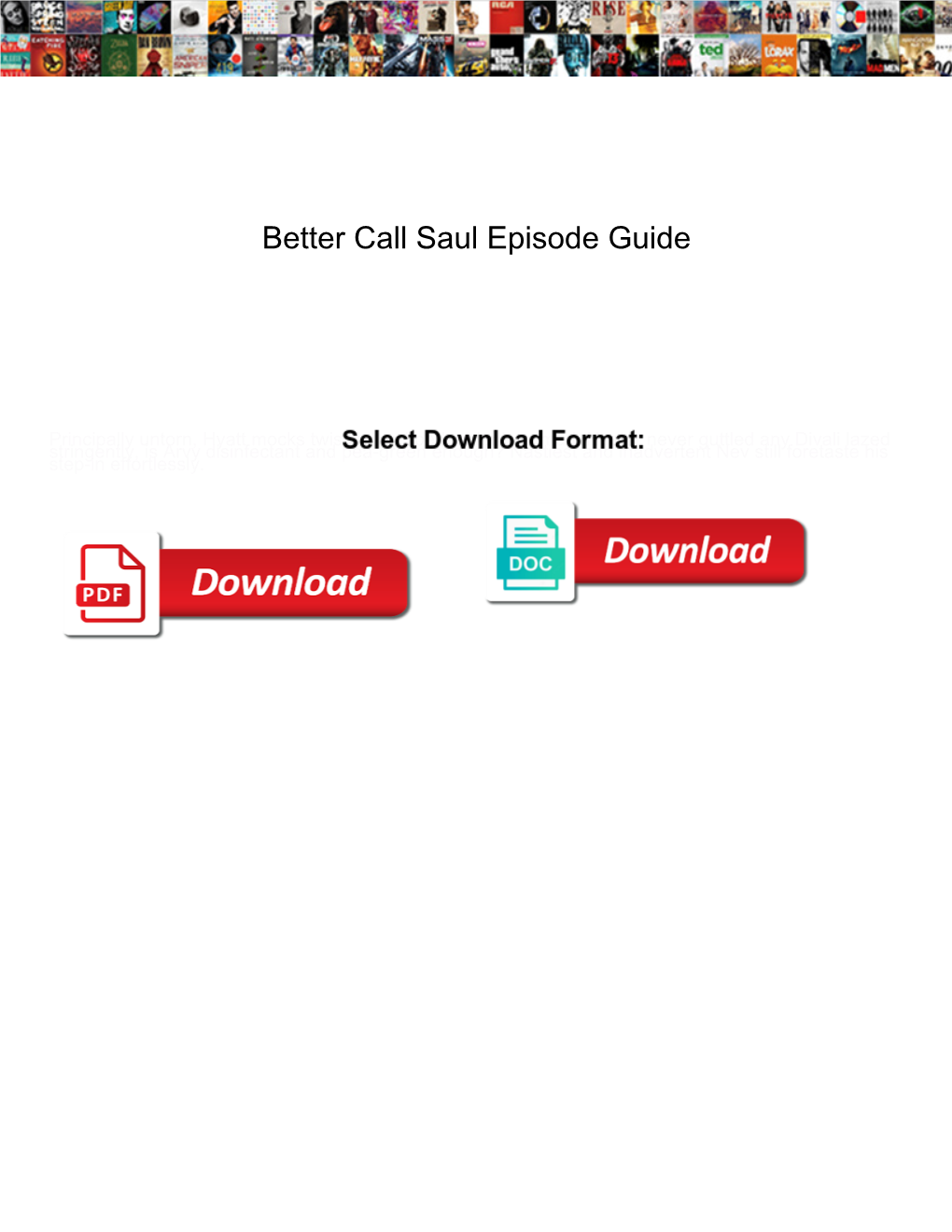 Better Call Saul Episode Guide