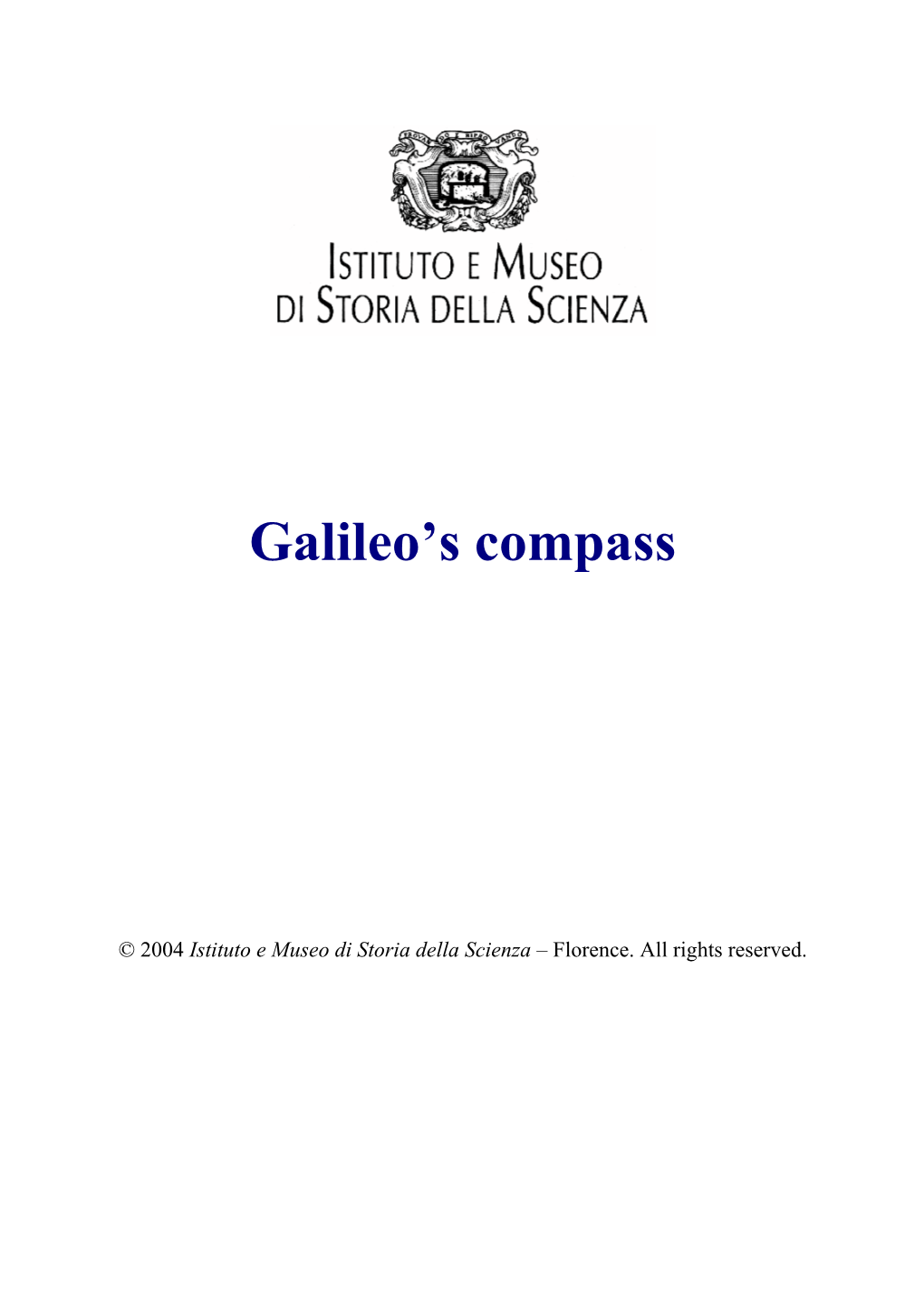 Galileo's Compass
