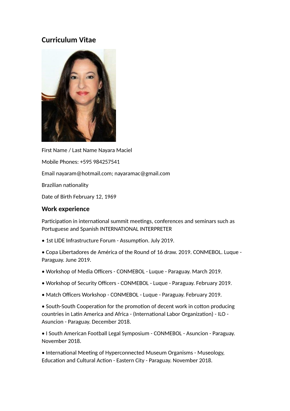 Curriculum Vitae