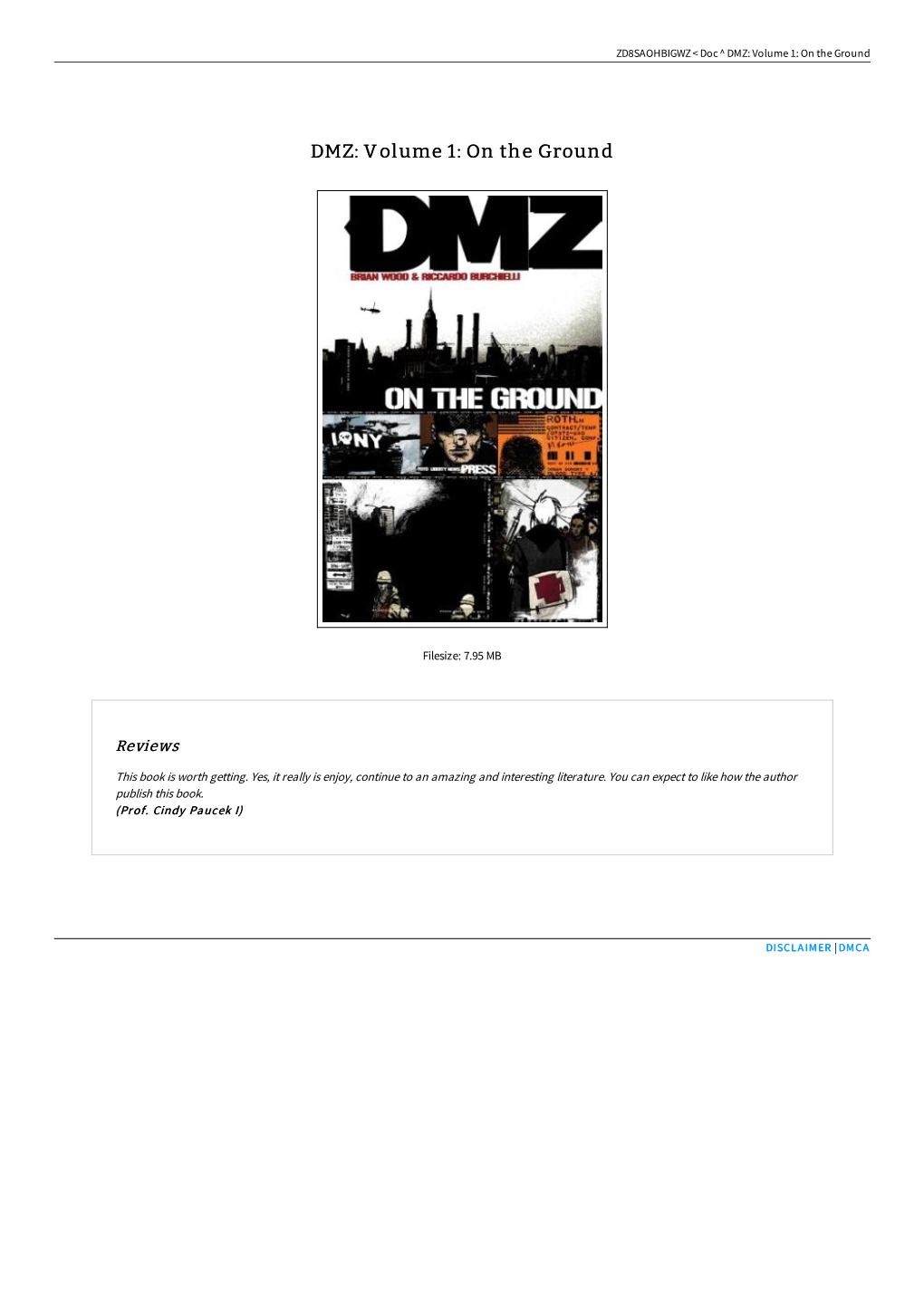 Read Doc &gt; DMZ: Volume 1: on the Ground