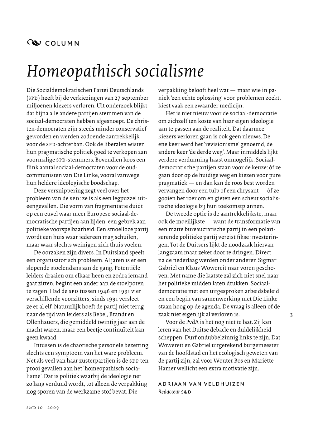 Homeopathisch Socialisme